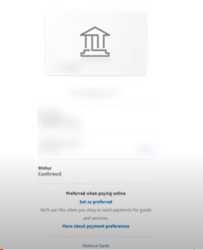 Check all of the options you see under the “Bank Account”
