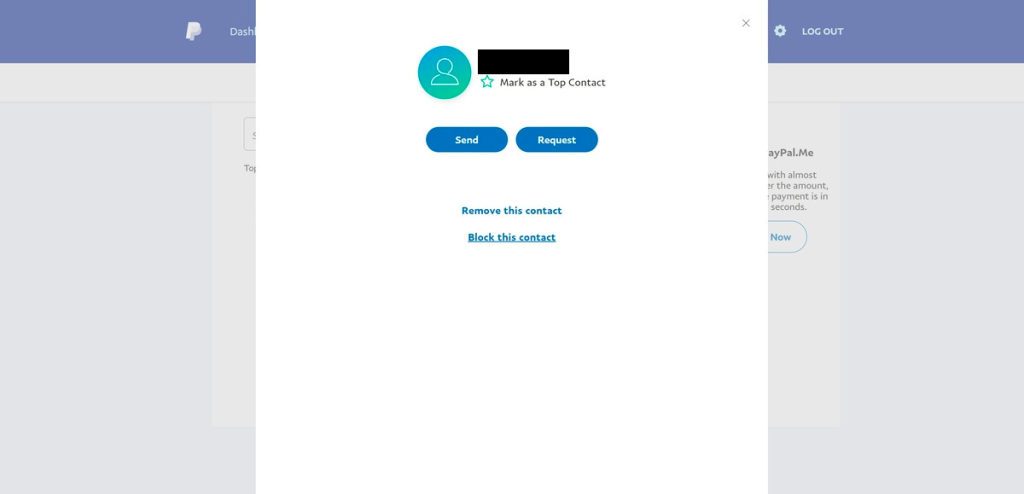 Click Block this Contact