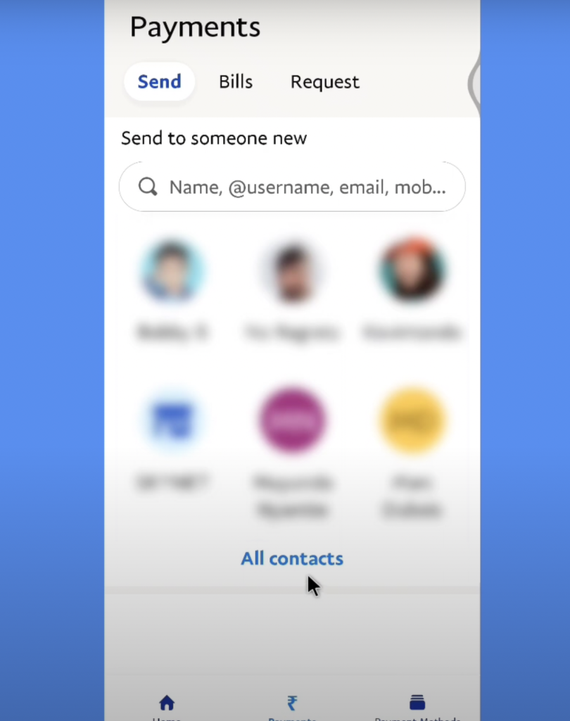 Click on Payment