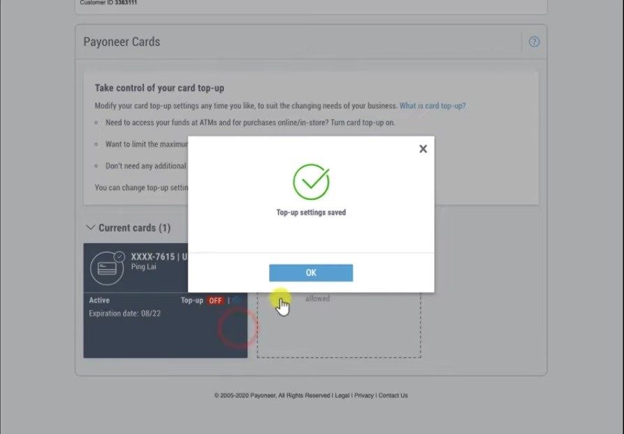 click on the “Save” button