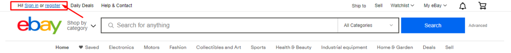 click on “Register” to create a new account.